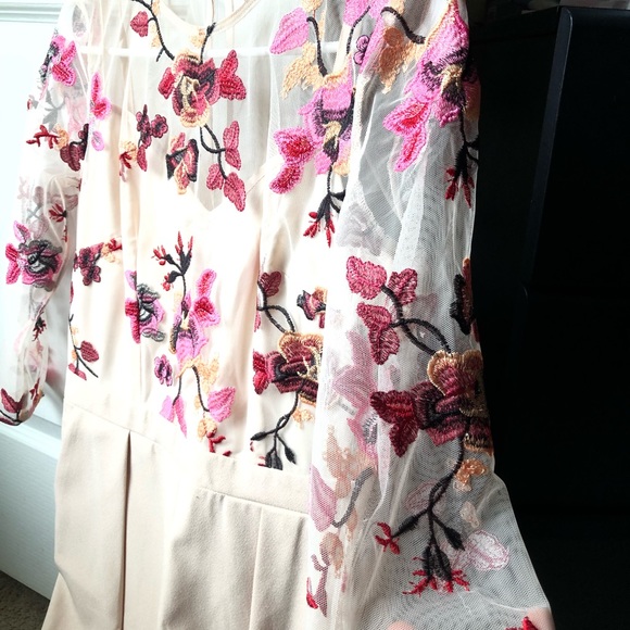 Embroidered Floral Jumpsuit - Picture 2 of 3